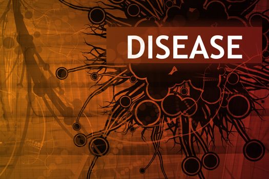 Disease Security Alert Abstract Background in Red