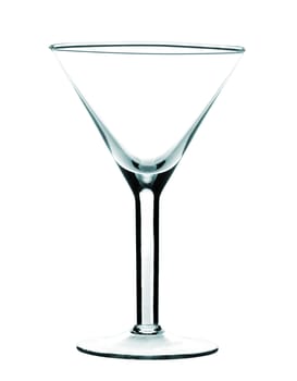 Glass for martini. Empty, it is isolated on a white background