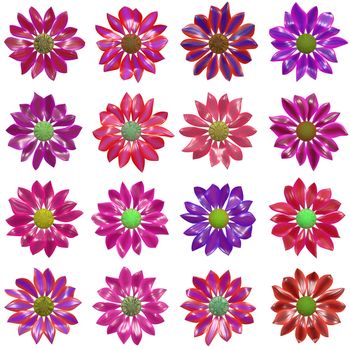 Variety of Flowers Clip Art Set Collection