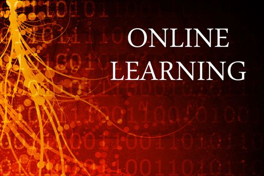 Online Learning Abstract Background in Red and Black
