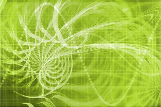 Alien Portal Abstract Background With Futuristic Data Grid