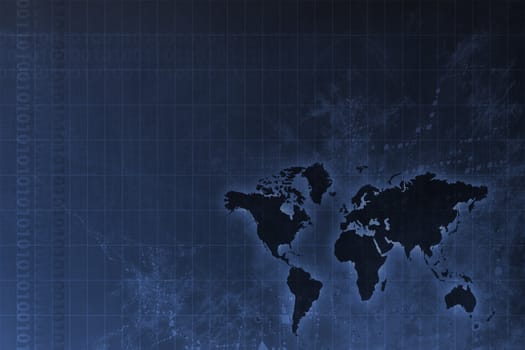 Corporate Worldwide Growth Abstract Background With Map