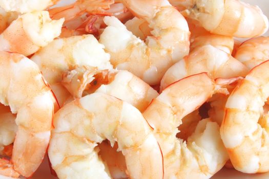 Cooked Prawns Displayed as a Whole Background