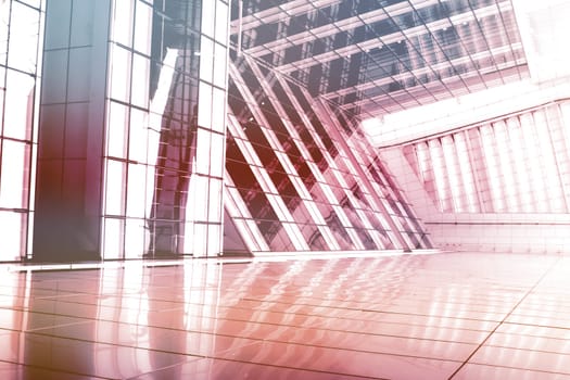 Purple Abstract Building Wallpaper Background with Interesting Angle