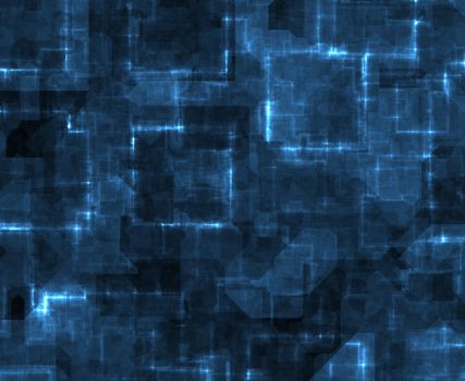 Flowing Electricity Abstract Pattern Background in Blue