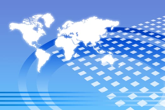 Corporate Worldwide Growth Abstract Background With Map