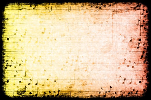A Music Themed Abstract Grunge Background Texture