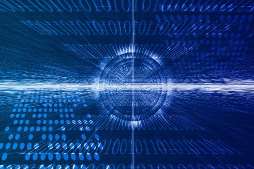 Futuristic Technology Data Flow Color Digital Abstract