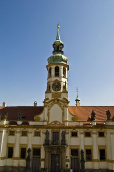 heritage of Loreto  in Prague on a sunny day