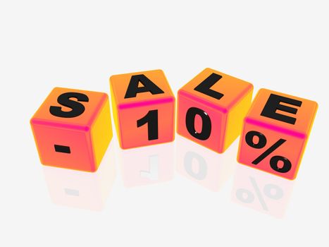 Orange sale cubes - 10%