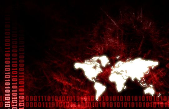 A World Tech Business as Abstract Background