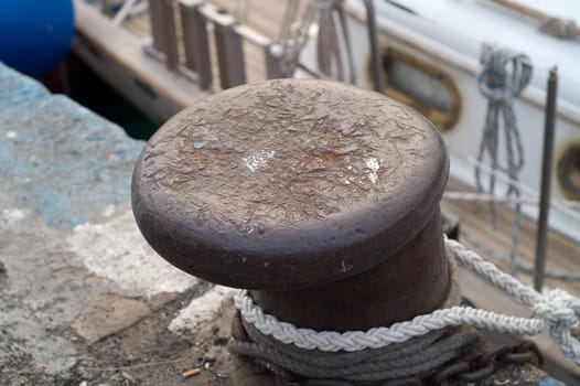 berth close up  in a mediterranean port