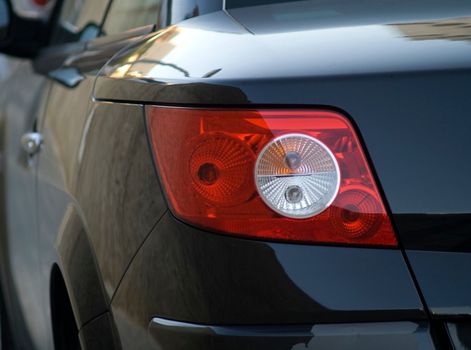 close up car lamp detail