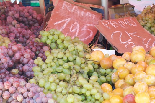 Grape on a street market