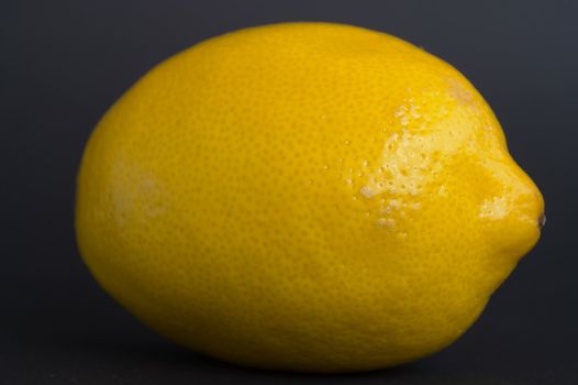 Lemon on a black background