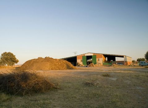 A farm on a filed