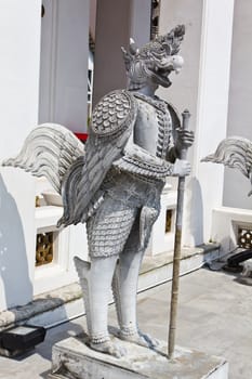 Native Thai Style of half angle half bird sculpture in Thailand