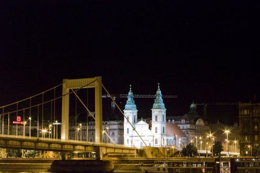 Elizabeth Bridge at night, Budapest, Hungary