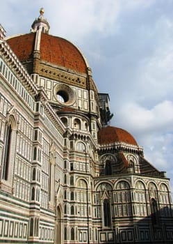 Side view of the Duomo in Florence, Italy