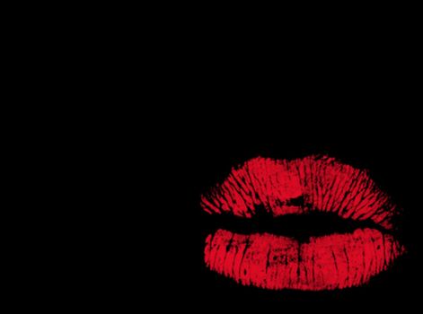 Illustration - Lips on blank background, ideal for romance related designs