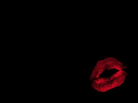 Illustration - Lips on blank background, ideal for romance related designs