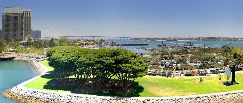 View over the San Diego harbor.