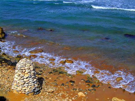 Punic grave marker by the seaside, on the island of Malta