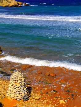 Punic grave marker by the seaside, on the island of Malta