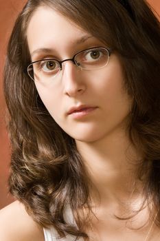Young Female Model's Portrait with glasses