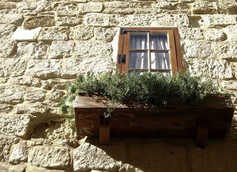 Medieval facade of house in the old city of Mdina, Malta