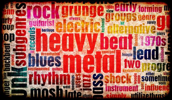 Heavy Metal Music Poster Art as a Background
