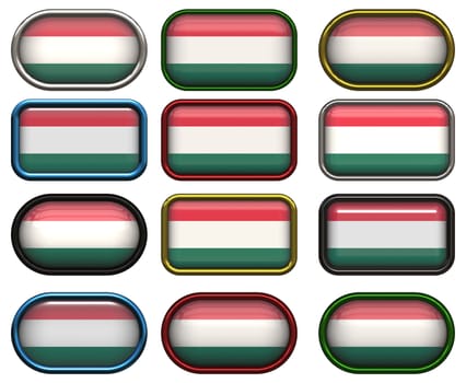 twelve Great buttons of the Flag of Hungary
