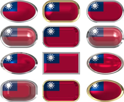 twelve Great buttons of the Flag of Taiwan
