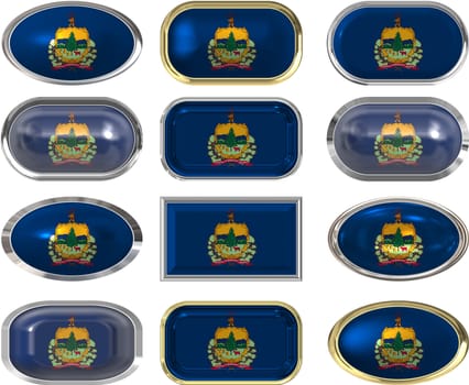 twelve Great buttons of the Flag of vermont