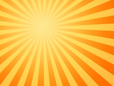 large yellow and orange image of the hot summer sun beating down