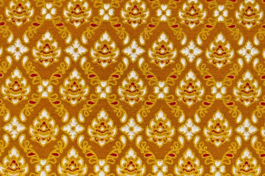 pattern on the thai cloth texture of general traditional thai style native