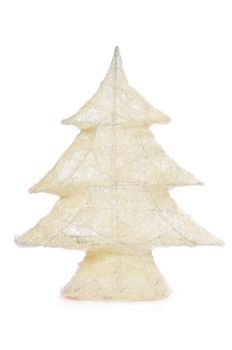 Decorative stylish christmas tree isolated on white background