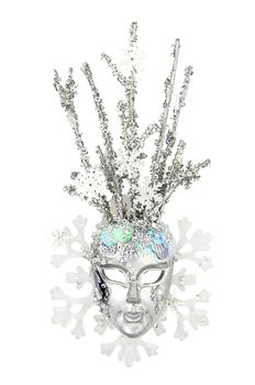 Isolated mask of Snow Queen on white background