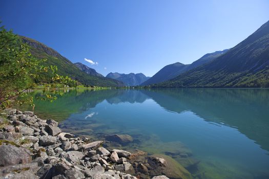 View of the beautiful nature of Stryn, Norway