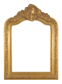 isolated decorative bronze frame with clipping path