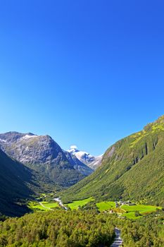 View of the beautiful nature of Stryn, Norway