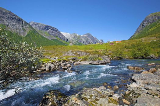 View of the beautiful nature of Stryn, Norway