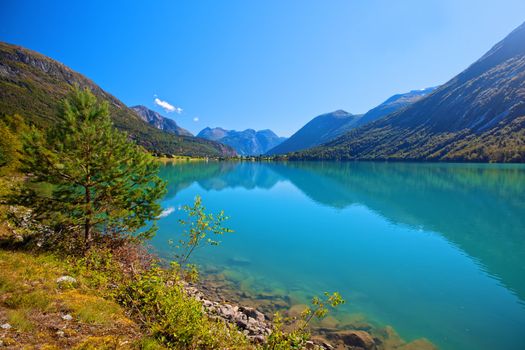 View of the beautiful nature of Stryn, Norway