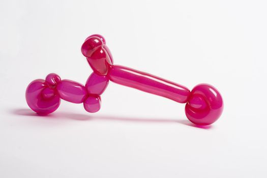 close up of a pink balloon bike