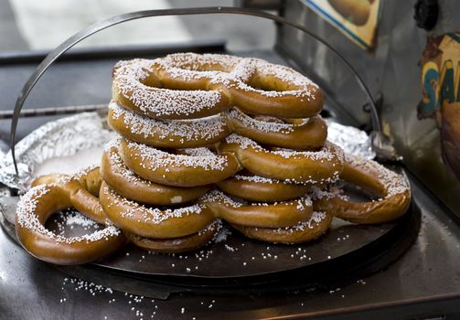 Platter of pretzels from a New York city street vendor