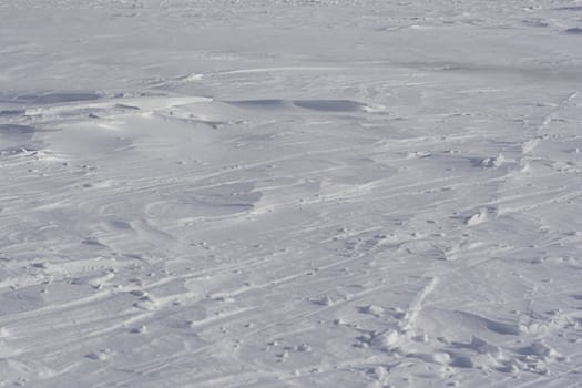 Close up view of a snow dune