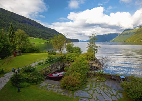 The deepest lake in Europe, Hornindalsvatnet, Hornindal, Norway