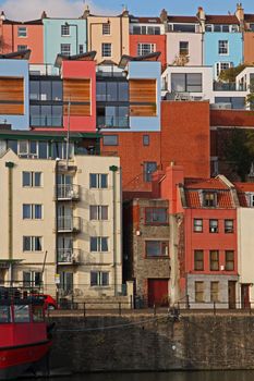 Co-ordinated mix of old and new housing at Hotwells in Bristol