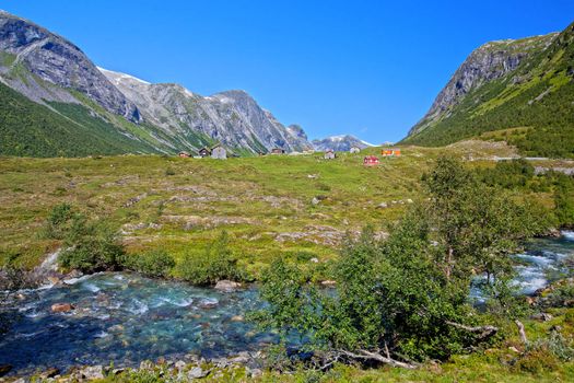 View of the beautiful nature of Stryn, Norway