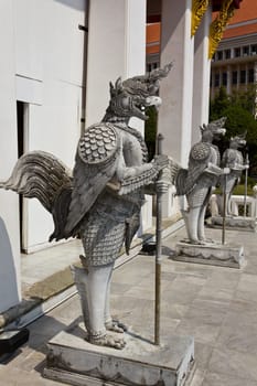 Native Thai Style of half angle half bird sculpture in Thailand